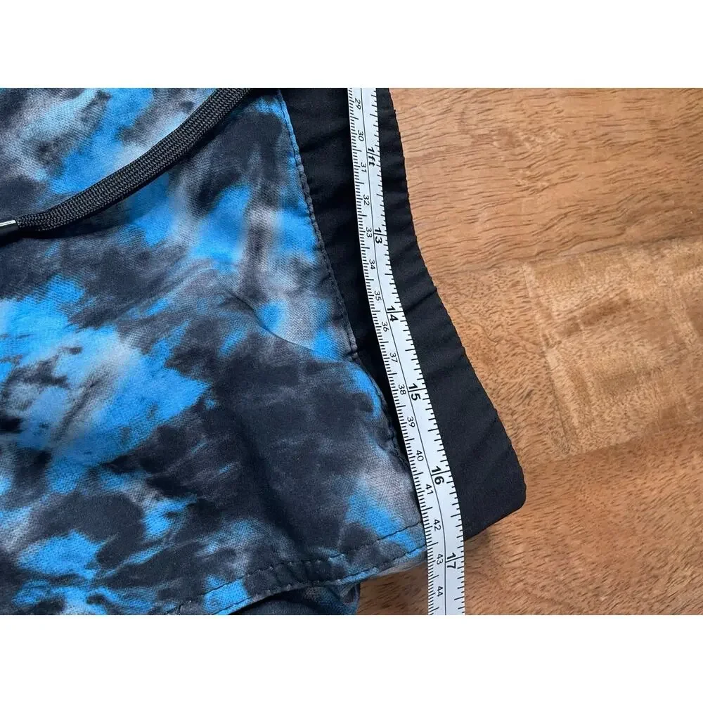 ZeroXposur Blue Dive Tie Dye Swim Trunks Men's Medium 7